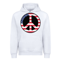 White United states peace symbol Urban Hoodie - artisFamous