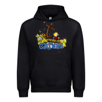 Black calvin hobbes Urban Hoodie - artisFamous