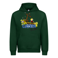 Forest Green calvin hobbes Urban Hoodie - artisFamous