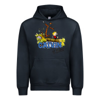 Navy calvin hobbes Urban Hoodie - artisFamous