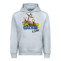 Heather Grey calvin hobbes Urban Hoodie - artisFamous