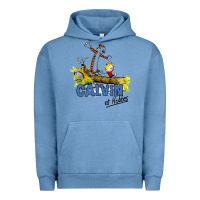 Pigment Pebble Blue calvin hobbes Urban Hoodie - artisFamous