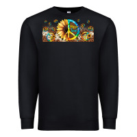 Black hippie soul leopard sunflower Premium Sweatshirt - JahusDesignShop