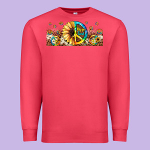 Hippie Soul Leopard Sunflower Premium Sweatshirt Designed By Jahusdesignshop