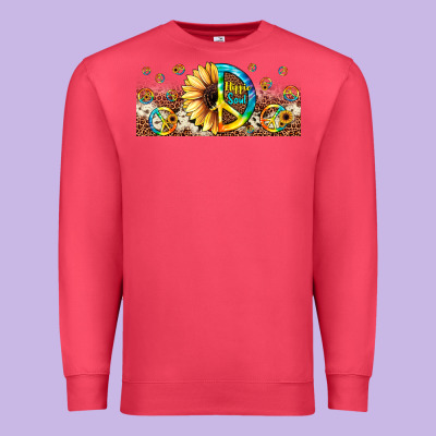 Hippie Soul Leopard Sunflower Premium Sweatshirt Designed By Jahusdesignshop