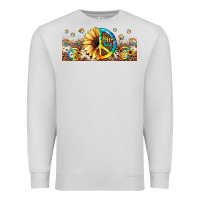 Dove Grey hippie soul leopard sunflower Premium Sweatshirt - JahusDesignShop
