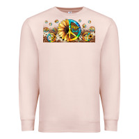 Pale Pink hippie soul leopard sunflower Premium Sweatshirt - JahusDesignShop
