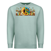 Seafoam hippie soul leopard sunflower Premium Sweatshirt - JahusDesignShop