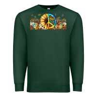 Sports Green hippie soul leopard sunflower Premium Sweatshirt - JahusDesignShop