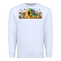 White hippie soul leopard sunflower Premium Sweatshirt - JahusDesignShop