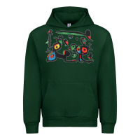 Forest Green Contemporary Miro Urban Hoodie - artisFamous