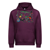 Mauve Wine Contemporary Miro Urban Hoodie - artisFamous