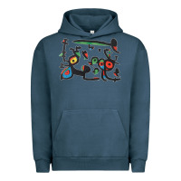 Pigment Midnight Navy Contemporary Miro Urban Hoodie - artisFamous