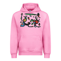Fuchsia Pink Contemporary Miro Urban Hoodie - artisFamous