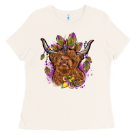 Bone mardi gras cow Ladies Tee - OliviaCreatesArt