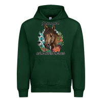 Forest Green Just A Girl Who Loves Horses Urban Hoodie - artisFamous