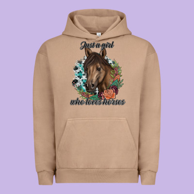 Just A Girl Who Loves Horses Urban Hoodie Designed By Artisfamous