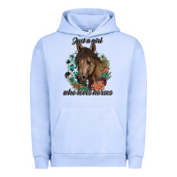 Pigment Grape Ice Just A Girl Who Loves Horses Urban Hoodie - artisFamous