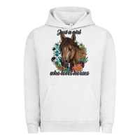 Pigment Lunar Rock Just A Girl Who Loves Horses Urban Hoodie - artisFamous