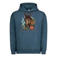 Pigment Midnight Navy Just A Girl Who Loves Horses Urban Hoodie - artisFamous