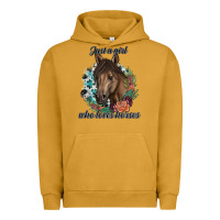 Pigment Peanut Butter Just A Girl Who Loves Horses Urban Hoodie - artisFamous