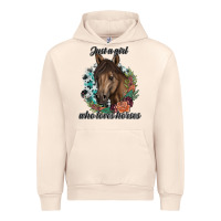 Sandshell Just A Girl Who Loves Horses Urban Hoodie - artisFamous