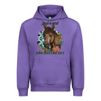 Tulip Just A Girl Who Loves Horses Urban Hoodie - artisFamous