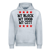 Heather Grey my block my hood my city Urban Hoodie - artisFamous
