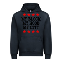 Navy my block my hood my city Urban Hoodie - artisFamous