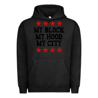 Pigment Black my block my hood my city Urban Hoodie - artisFamous
