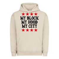 Pigment French Oak my block my hood my city Urban Hoodie - artisFamous