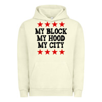 Pigment Pistachio my block my hood my city Urban Hoodie - artisFamous