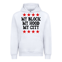 White my block my hood my city Urban Hoodie - artisFamous