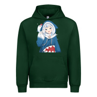 Forest Green Smile Beautiful Gawr Gura Urban Hoodie - artisFamous