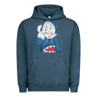 Pigment Midnight Navy Smile Beautiful Gawr Gura Urban Hoodie - artisFamous