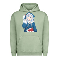 Pigment Oil Green Smile Beautiful Gawr Gura Urban Hoodie - artisFamous