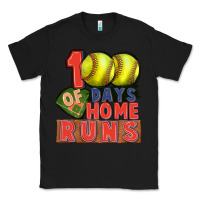 Black 100 days of home runs softball Classic Tee - CowGirlArtShop