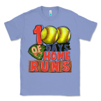 Colony Blue 100 days of home runs softball Classic Tee - CowGirlArtShop