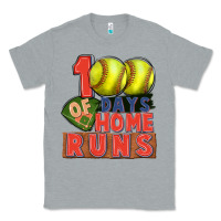Heather Grey 100 days of home runs softball Classic Tee - CowGirlArtShop