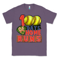 Lavender 100 days of home runs softball Classic Tee - CowGirlArtShop