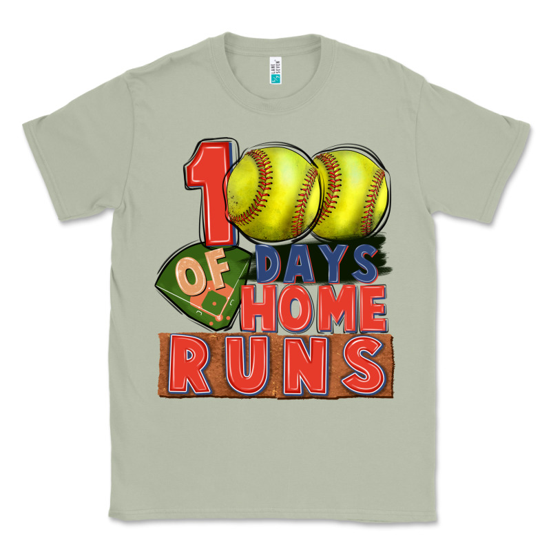 100 Days Of Home Runs Softball Classic Tee by CowGirlArtShop | Teevron