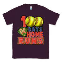 Plum 100 days of home runs softball Classic Tee - CowGirlArtShop