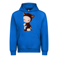 Cobalt Yoshitomo Nara Cute Cat Urban Hoodie - artisFamous