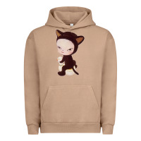 Pigment Burro Yoshitomo Nara Cute Cat Urban Hoodie - artisFamous
