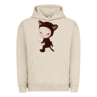 Pigment French Oak Yoshitomo Nara Cute Cat Urban Hoodie - artisFamous