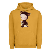 Pigment Peanut Butter Yoshitomo Nara Cute Cat Urban Hoodie - artisFamous