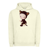 Pigment Pistachio Yoshitomo Nara Cute Cat Urban Hoodie - artisFamous