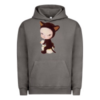 Pigment Tornado Yoshitomo Nara Cute Cat Urban Hoodie - artisFamous