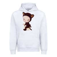 White Yoshitomo Nara Cute Cat Urban Hoodie - artisFamous