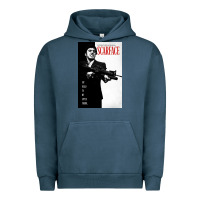 Pigment Midnight Navy scarfaces Urban Hoodie - artisFamous
